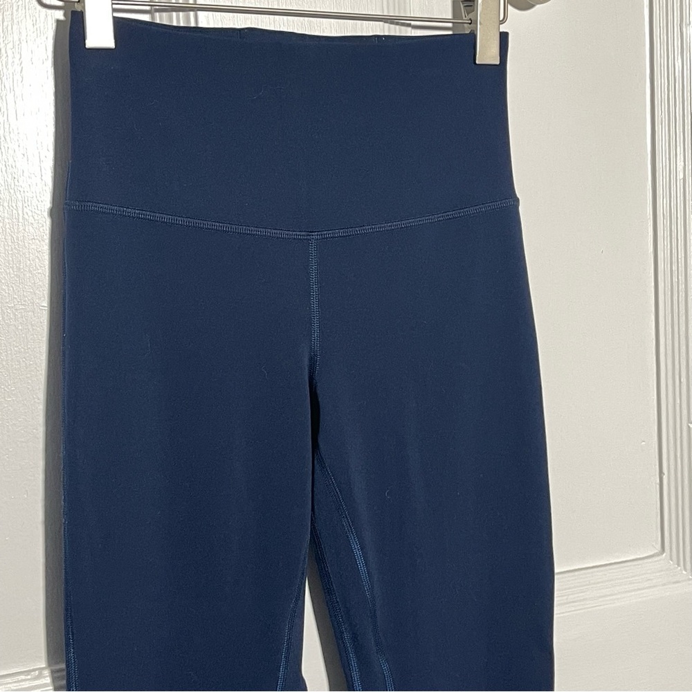 Lululemon High Rise Navy Mini Flare Aligns 32” Leggings